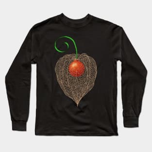 Delicate Chinese Lantern Fruit Art Long Sleeve T-Shirt